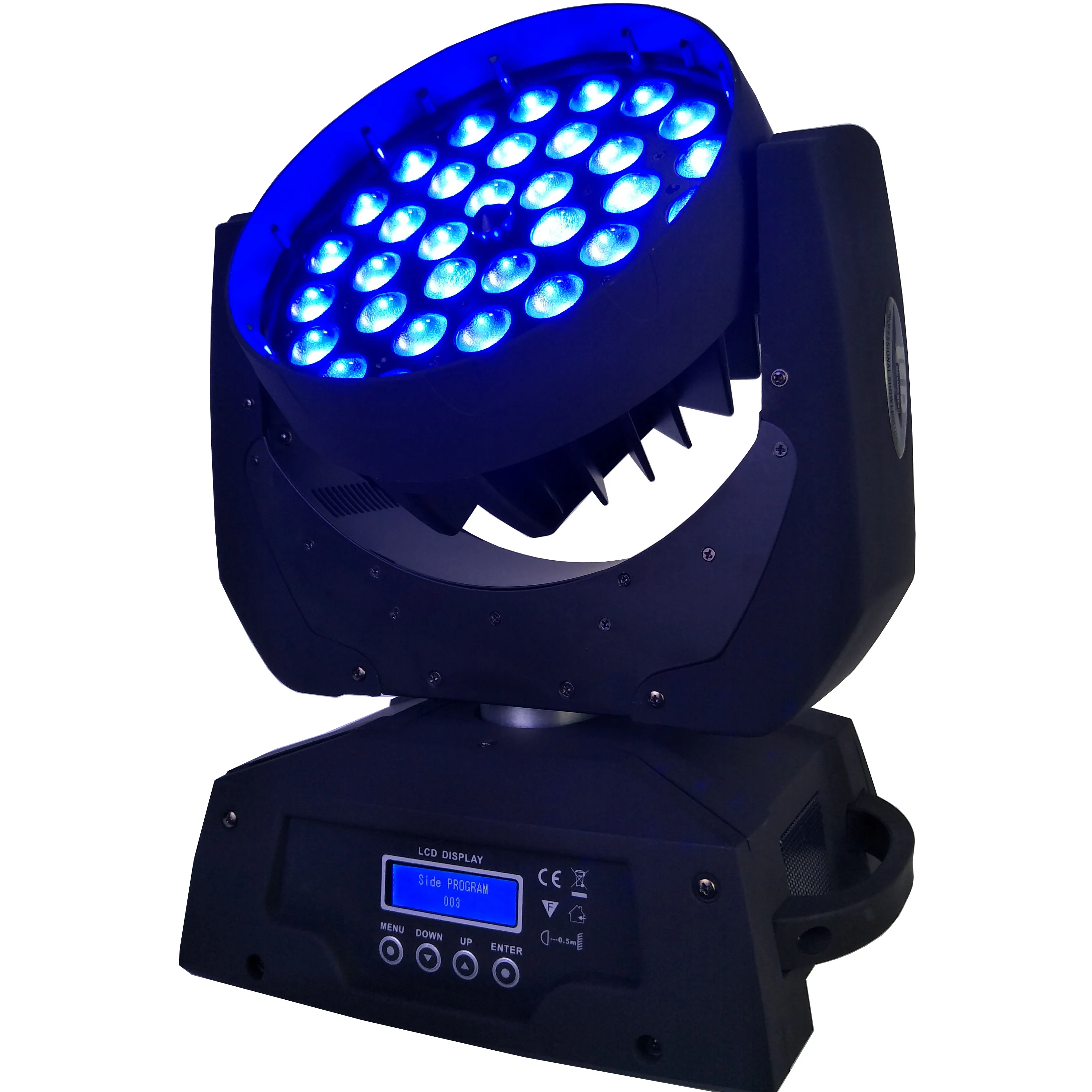 Lampu panggung led zoom, cahaya cuci kepala bergerak led 6 dalam 1 36x18W