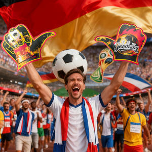 Gants de supporters en mousse EVA imprimés UV avec support et pouce en l'air pour les États-Unis, le Canada et le Mexique – Nouveau produit en stock - Product Image 4