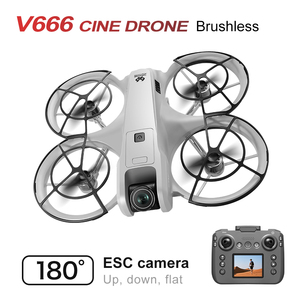 Ngoài trời tầm xa zai V666 mini đồ chơi Drone điều khiển máy bay không chổi than động cơ điều khiển từ xa màn hình dòng chảy có thể gập lại <span class=keywords><strong>quadcopter</strong></span> - Product Image 2