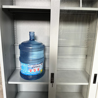 Armario Metálico de Oficina con Puerta Batiente y 5 Niveles, Gabinete de Almacenamiento de Acero con Vidrio para Oficina, el Más Vendido del 2024