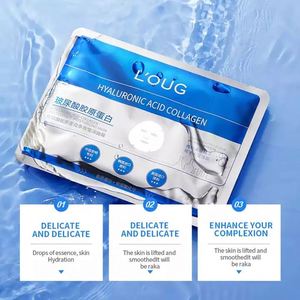 Masque facial en feuille de soin de la peau au collagène hydratant blanchissant à l'acide hyaluronique du Japon en gros sous marque privée OEM LOUG - Product Image 6