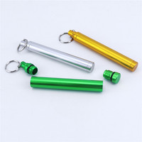 Tube en aluminium roulé avec logo laser, tube de rangement fin pour cônes de papier à rouler, porte-cigares, porte-cigarettes, accessoires pour fumeurs