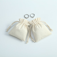 Sac en tissu de coton et de lin réutilisable, beige, avec cordon de serrage personnalisé, en coton biologique