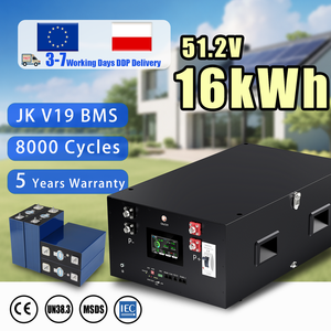 EU Stock 5 Years Warranty Solar <b>Batteries</b> <b>48V</b>/51.2V 15kwh 16Kwh 314AH V19 BMS Portable Solar Energy Storage System - Product Image 1