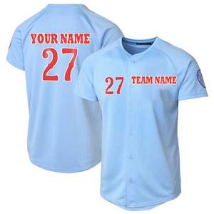 Jersey Baseball Pria Desain Klasik Garis-Garis Biru Royal Vintage - Product Image 5