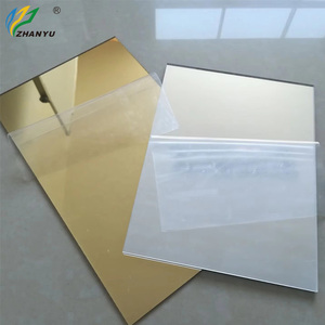 Vàng Gương Tấm <span class=keywords><strong>Acrylic</strong></span> Tự Dính 6Mm Dày Linh Hoạt Không Thể Phá Vỡ Tường Sticker Quảng Cáo Sử Dụng Chất Lượng Cao Nhựa PE PMMA - Product Image 3