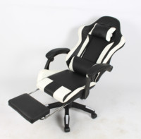 Chaise de joueur ergonomique personnalisable en cuir PVC Nylon hauteur réglable inclinable pivotant PC mobilier de bureau pour table d'ordinateur