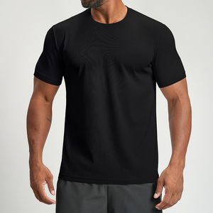 Camiseta Deportiva de Poliéster de Color Sólido para Hombre, Transpirable, de Secado Rápido, Cuello Redondo, para Fitness, Running, Manga Corta - Product Image 2