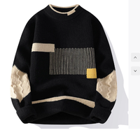 Pull en maille de luxe pour homme, personnalisé OEM/ODM, brodé, épais, à manches longues, respirant, très demandé