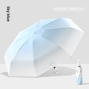 Ombrello Manuale a 5 Sezioni con Gradiente di Colore a Capsula |   8 stecche antivento, rivestimento nero con protezione UV |   Doppio Uso Sole e <span class=keywords><strong>Pioggia</strong></span> - Product Image 6