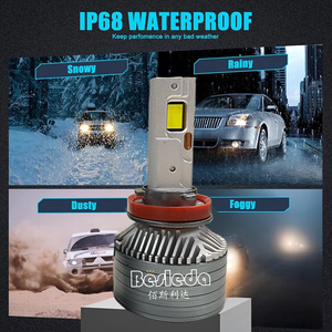Faro LED 180W 60000 Lumen H8 H9 H4 H11 9005 9006 H1 Canbus per Auto - Product Image 4