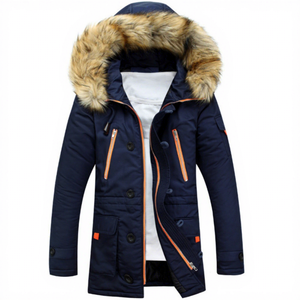 Parka Imbottito da <span class=keywords><strong>Uomo</strong></span> 2025 Giacca Invernale Cappotti da <span class=keywords><strong>Uomo</strong></span> Capispalla Maschile Colletto in <span class=keywords><strong>Pelliccia</strong></span> Casual Lungo Imbottito in Cotone Cappotto con <span class=keywords><strong>Cappuccio</strong></span> da <span class=keywords><strong>Uomo</strong></span> - Product Image 3