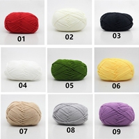 Laine à Tricoter et Fil à Crocheter Lisse en Fibre de Lait 4 Fils, 50g, Coton de Lait pour Tricot à la Main