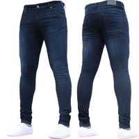 Luxe Cowboy en forme de botte cloche bas Design de mode jean urbain pour hommes bord brut lavé déchiré printemps automne-petit ami jean