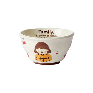 ชามข้าวเซรามิกเคลือบสีใต้เคลือบ ขนาด 4.5 นิ้ว ชามเล็กสำหรับใช้ในบ้าน ใช้กับไมโครเวฟได้ ลายการ์ตูนน่ารัก สไตล์สร้างสรรค์ ผลิตจากโรงงาน - Product Image 5