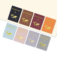 Nouvel ensemble de porte-documents et étiquettes de bagage au design bronzé, porte-passeport de voyage imprimable avec LOGO