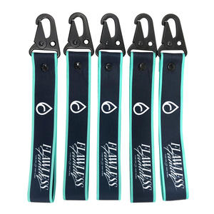 Individuell Bedrucktes Kurzes Schlüsselband aus Gewebtem Nylon-Polyester mit Cartoon-Logo und Adlerhaken, Besticktes Handgelenk-Lanyard für Motorräder - Product Image 5