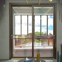 Aluminum Sliding Door Price Tempered Glass Patio Shower Slide Door Soundproof Energy Saving High Quality