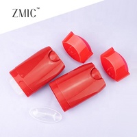 Flacon vide carré plat en plastique de 75g, personnalisable, avec mécanisme rotatif, pour stick déodorant, soins corporels et protection solaire, emballage en gros