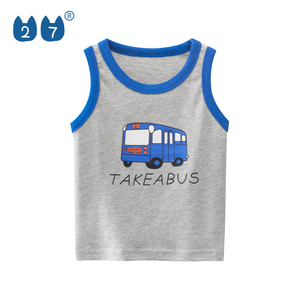 Débardeur en coton sans manches pour enfants avec imprimé de dessins animés, débardeur sans manches pour garçons - Product Image 6