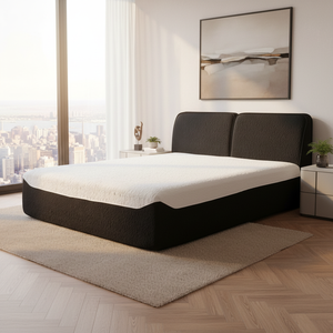 Cadre de lit moderne pliable et compressible, taille King, revêtement en tissu, noyau en éponge, conception compacte, faible volume, commande minimum faible, Chine - Product Image 1