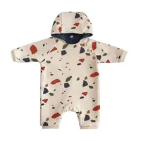 Toptan yeni tasarım hazır pamuk yumuşak kış bebek Romper tek parça ayı tasarım dış giyim bebek kazak tulum