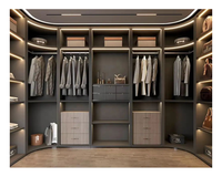 Armoire de chambre à coucher en bois couleur noyer amovible pour hôtel avec tiroir