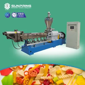 SUNPRING différents types de farine 2d 3d granulés snack bouffante extrudeuse 3dpllet machine granulés chips collations