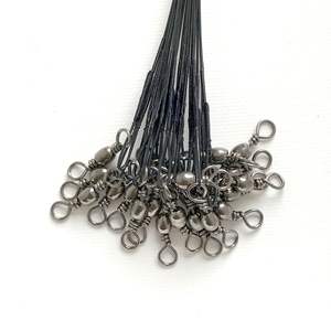 Équipement de pêche à la ligne, accessoires de pêche en acier inoxydable, mousquetons pivotants, ligne de pêche verte, noire, argentée, brune, rouge, 10 pièces - Product Image 4