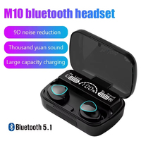 M10 TWS Kablosuz Kulaklıklar BT Kulak İçi Kulaklık Şarj Kutulu LED Spor Stereo Gürültü Önleyici Kulaklıklar