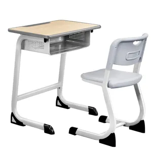 Venta al por mayor barato aula solo estudiante escuela escritorio y silla juego de mesa y silla escritorio de la escuela primaria