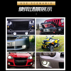 Luz <span class=keywords><strong>antiniebla</strong></span> blanca ámbar de 12V y 4 pulgadas, 30W, 4000LM, DRL, parachoques delantero, para <span class=keywords><strong>Jeep</strong></span> <span class=keywords><strong>Renegade</strong></span> BU 2015-2018, Circulación Diurna DRL para coche, novedad - Product Image 6