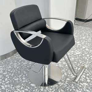 Nouveau Salon blanc chaise en métal électrolytique coupe couleur des cheveux ascenseur de cheveux cuir Simple peut être placé à l'envers chaise de barbier - Product Image 2