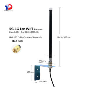 <span class=keywords><strong>Antena</strong></span> Omnidireccional de Fibra de Vidrio para Estación Base Exterior de 600-6000Mhz, LTE 3G 4G 5G Wifi, con <span class=keywords><strong>Cable</strong></span> LMR195 - Product Image 2