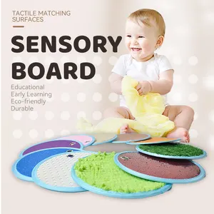 Tappetini sensoriali cerchio personalizzati per bambini autismo Mini tappetini sensoriali in legno Montessori giocattoli educativi per bambini per l'apprendimento dei bambini