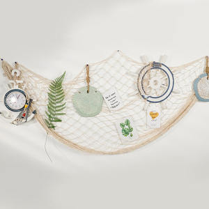 Décoration de maison écologique de haute qualité les filets de pêche méditerranéens coquilles <span class=keywords><strong>macramé</strong></span> tenture murale - Product Image 2