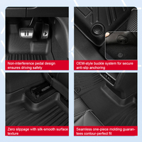 Nouveau modèle de tapis de voiture 3D en TPE, tapis de sol de voiture imperméables, tapis de sol pour Toyota Highlander 2020-2024, 7 places, rayures classiques