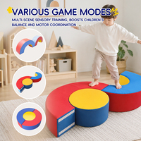 Tapis en mousse modulaire à emboîtement, double remplissage, options variées, durable, écologique, coloré, pour l'équilibre vestibulaire des enfants