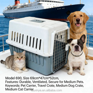 Transportadora de Mascotas Portátil Moderna, Caja de Transporte Aéreo Pequeña/Mediana 690, Ventilada y Segura para Viajes en Auto, Tren y Avión, IATA - Product Image 1