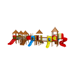 Equipo <span class=keywords><strong>de</strong></span> Juegos Infantiles Comerciales Personalizados <span class=keywords><strong>de</strong></span> Madera y Plástico - Estructura <span class=keywords><strong>de</strong></span> Juego Multi-Estación con Toboganes, Parque <span class=keywords><strong>de</strong></span> Escalada para Uso Escolar y al Aire Libre - Product Image 2