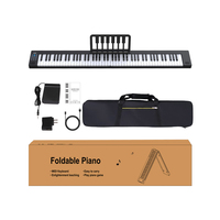 Piano numérique portable pliable à 88 touches avec double haut-parleur, clavier électronique standard portable, piano numérique
