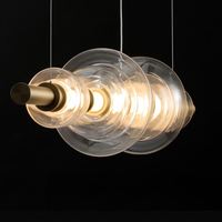 Nouveauté 2026, lustre suspendu en verre soufflé à la main de style vintage, lampes LED, décoration intérieure moderne, cadre en fer, taille moyenne