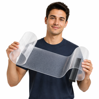 Écran LED adhésif d'intérieur, affichage cristallin, film LED flexible pour vitrines de centres commerciaux