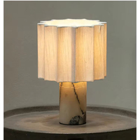 Lampe de table LED USB moderne avec base en marbre, lumière de lecture à intensité réglable pour chevet