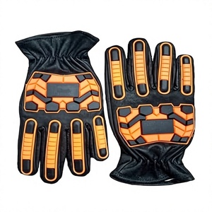 Guantes de Seguridad de PU con Reducción de Impactos, Dedos con Textura de Microdiamantes en Relieve, Resistentes a la Abrasión, Puño Reforzado, Nivel de Protección Contra Impactos 2 - Product Image 1