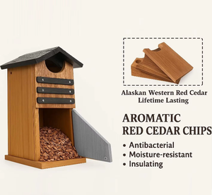 Nichoir en cèdre moderne, durable et écologique, idéal pour les écureuils, les hiboux et les canards - Product Image 6