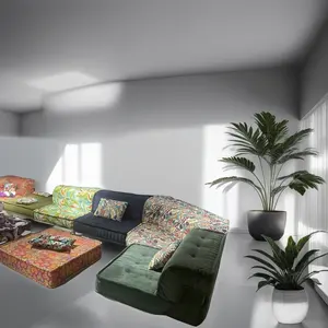 Sofá de piso personalizável multi tecidos conjunto de sofás seccionais canapé Roche Bobois Divano Mah Jong