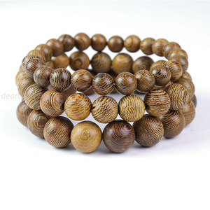 Bracciali all'ingrosso con perle di legno di wengé e sandalo naturali, profumati e aromatici, da uomo, 6mm 8mm 10mm 12mm - Product Image 4
