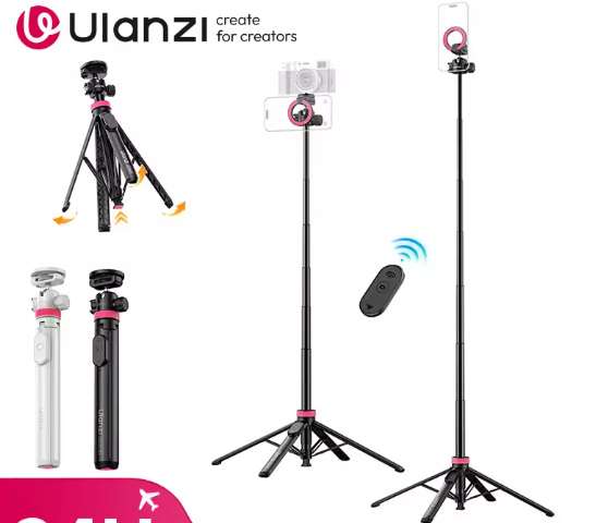 Ulanzi MT-44M 1.49M Magnetic Tripod Stand for Iphone Android Smartphone Camera DSLR Selfie Stick with 360° Ball Head for Vlog