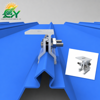Système de montage solaire modulaire étanche en acier coloré avec supports en L en aluminium et rails photovoltaïques pour toitures d'usines et d'entrepôts